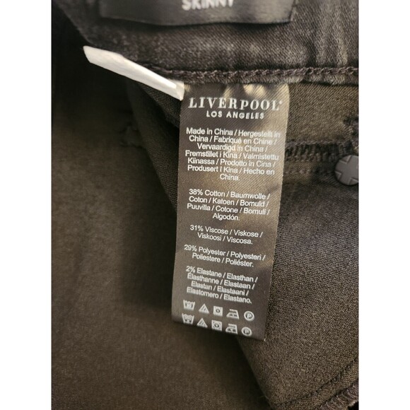 NWT Liverpool Black Gia Glider Skinny Women's Pants. SIZE 32 / 14 Stretch - Picture 7 of 10